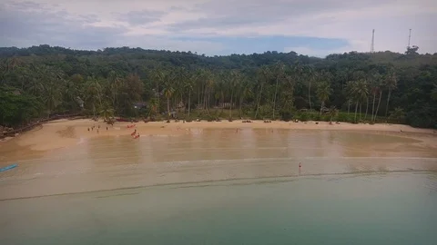 Aerial Thai Beach  Stock Footage 104125509