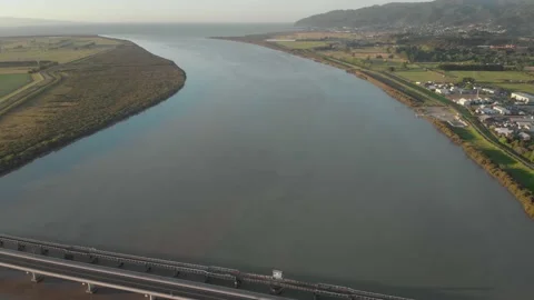 Aerial: Thames river, Coromandel, New Zealand 库存影片 147166705