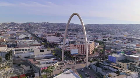 Aerial Tijuana Arch Stock Footage 224755870