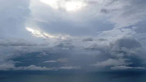 Aerial time lapse of clouds forming over ocean Stock Footage 118587662