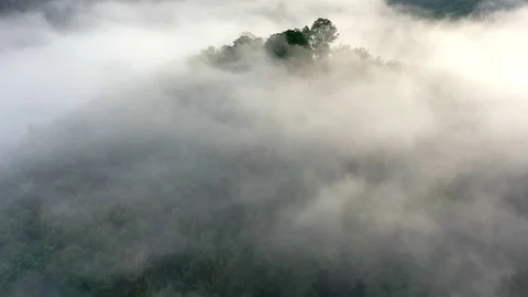 Aerial time lapse of clouds forming in sky Stock Footage 128941908