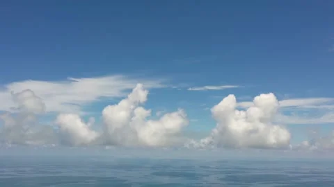 Aerial time lapse of clouds forming over sea Stock Footage 131211558
