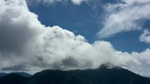 Aerial time lapse of clouds forming in sky Stock Footage 133304147