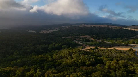Aerial time lapse panning up with clouds Stock Footage 158360382