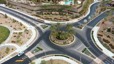 Aerial Time lapse of Roundabout Vidéo 159804598