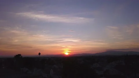 Aerial Time Lapse Sunset Stock Footage 161610759
