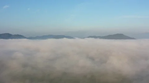 Aerial Time lapse video of clouds Stock Footage 125963486