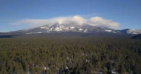 Aerial Timelapse: Clouds over San Francisco Mountains in Flagstaff AZ Stock Footage 101858501