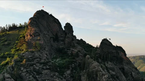 Aerial timelapse of clouds over the valley. Video stock 90917157