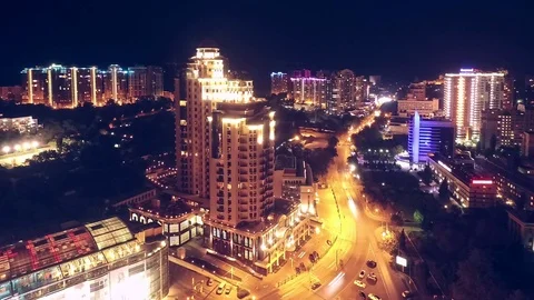 Aerial timelapse from drone of Arcadia district in Odessa Ukraine Stock Footage 74173472