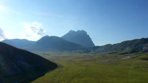 Aerial Timelapse drone shot, Gran Sasso, Italy Full HD stabilized Stock Footage 163530205