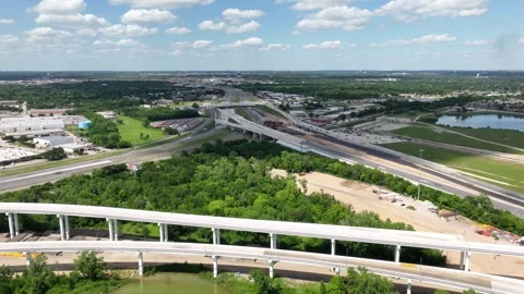 Aerial Timelapse of Highway 121 North Richland Hills Texas Stock Footage 308974553
