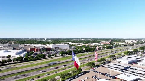 Aerial timelapse interstate 20 Arlington Texas Stock Footage 308266529