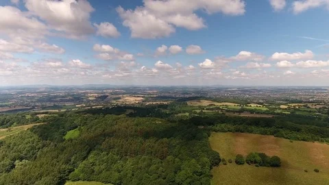 Aerial timelapse over countryside. Stock Footage
