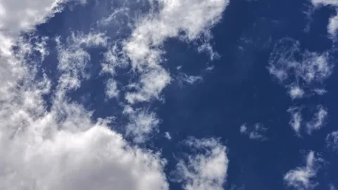 Aerial Timelapse of Rapid Cloud Formations and High Altitude Motion in a Clear Stock Footage 334509272
