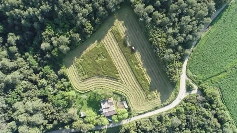 Aerial timelapse of a tractor. Stock Footage 140290364
