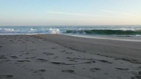 Aerial Timelapse of Waves and Coast at Laguna Beach, California Stock Footage 137430113