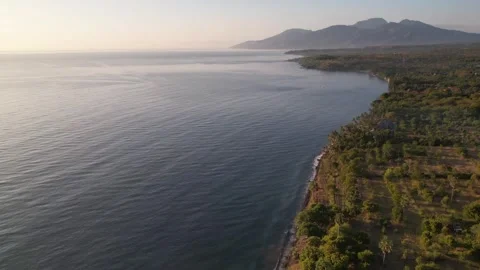 Aerial timelapse When the waves hit the coast. Stock Footage 255872491