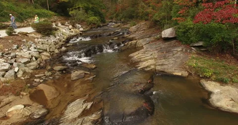 Aerial Toccoa River Vídeo Stock 56291708