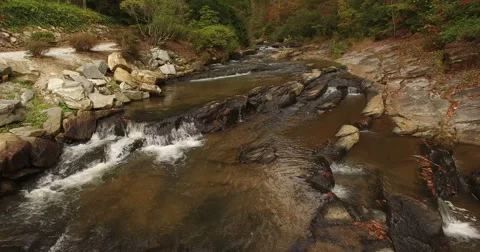 Aerial Toccoa River Video stock 56292133