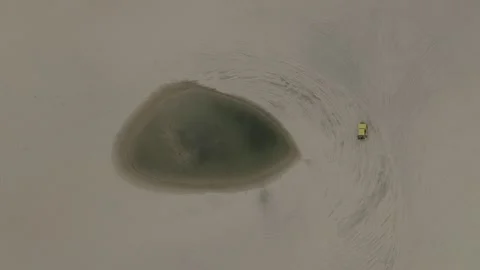 Aerial top down of buggy in sand dune Fortaleza Brazil BR FOR DJI 0361 A Video stock 140180976