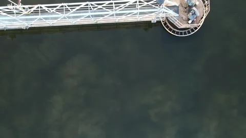Aerial top down Close up view of the cla... | Stock Video | Pond5