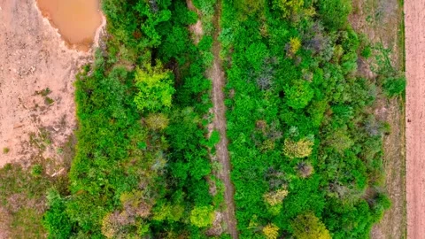 Aerial top down of coal mine quarry mountains sunset rural Appalachia Centr.. Stock Footage 318650398