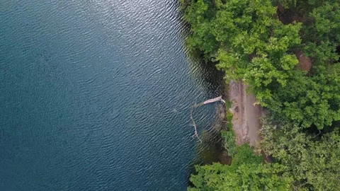 Aerial top down drone nature landscape o... | Stock Video | Pond5