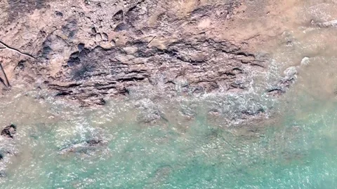 Aerial top down Laem Nga Beach Phuket southern Thailand nature scenic coastli Stockbeeldmateriaal 331478458