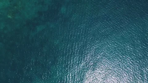 Aerial top down nature view of rocks in the blue Mediterranean Sea in Palam.. 스톡 동영상 246296783