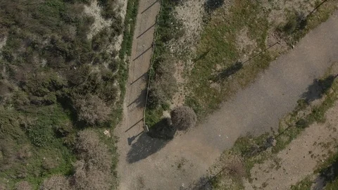 Aerial Top Down Pathway Stock Footage 103375026