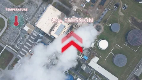 Aerial top down shot of industrial facto... | Stock Video | Pond5