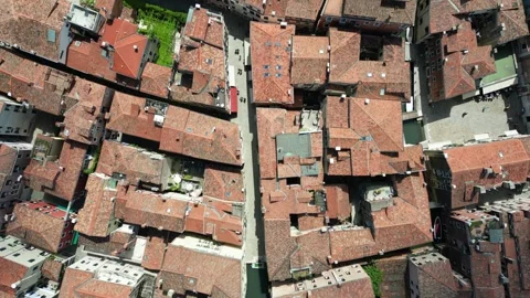 Aerial top down shot over Venice Stock Footage 276178066