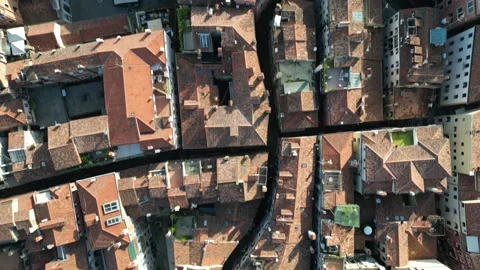 Aerial top down shot over Venice Stock Footage 276358538