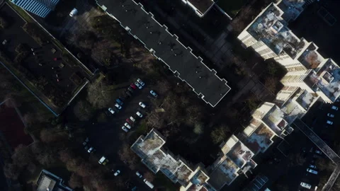 Aerial Top-Down View of Apartment Complex, Cologne Stock Footage 340935463