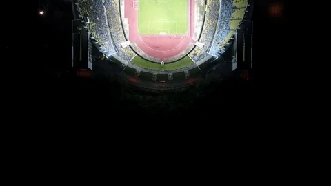 Aerial top down view Batu Kawan Stadium, 2nd stadium of Penang State, Malaysia Stock Footage 87260144