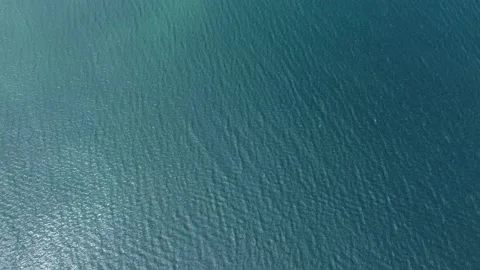 Aerial top down view of a blue sea rippling water Video stock 168907565