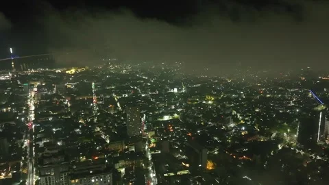 Aerial top down view of Cebu City. Stock Footage 292218253