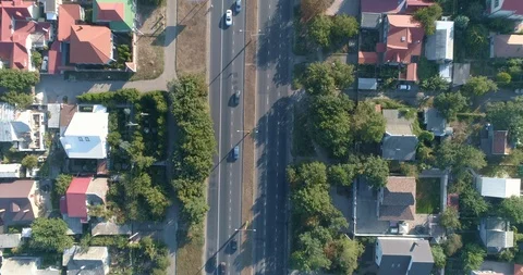 Aerial top down view of city suburban dormitory district Stock Footage 101498960