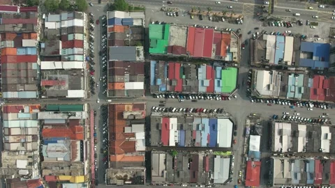 Aerial top down view of city building bl... | Stock Video | Pond5