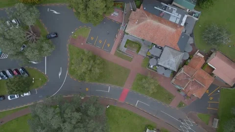 Aerial: top down view of Cornwall Park, Auckland, New Zealand Stock-Footage 221166027