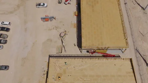 Aerial Top Down View of Las Vegas Residential Construction Site 스톡 동영상 333658550