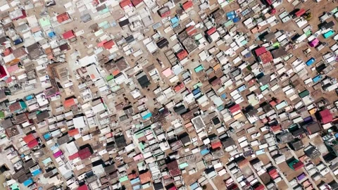 Aerial top-down view of a mexican cemetery in xalisco nayarit Stock Footage 332551871