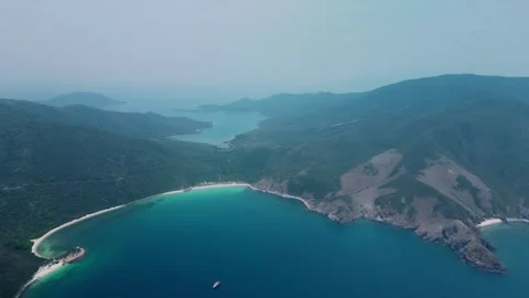 Aerial top down view of the mountains Nha Trang Vietnam beautiful Top view Stock Footage 241104545