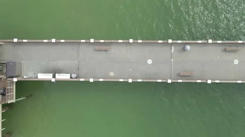 Aerial top down view of people walking o... | Stock Video | Pond5