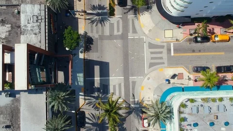 Aerial top down view of random street Stock Footage 104839547