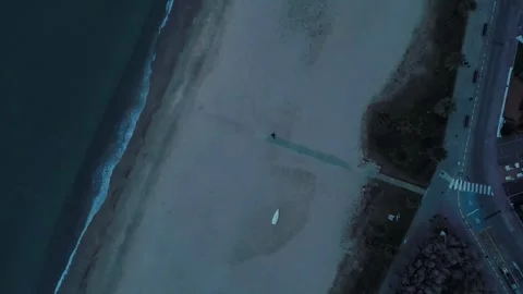 Aerial top down view of rocks in the Mediterranean Sea near Palamos beach C.. 스톡 동영상 246303534