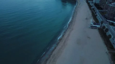 Aerial top down view of rocks in the Mediterranean Sea near Palamos beach C.. 스톡 동영상 246303546