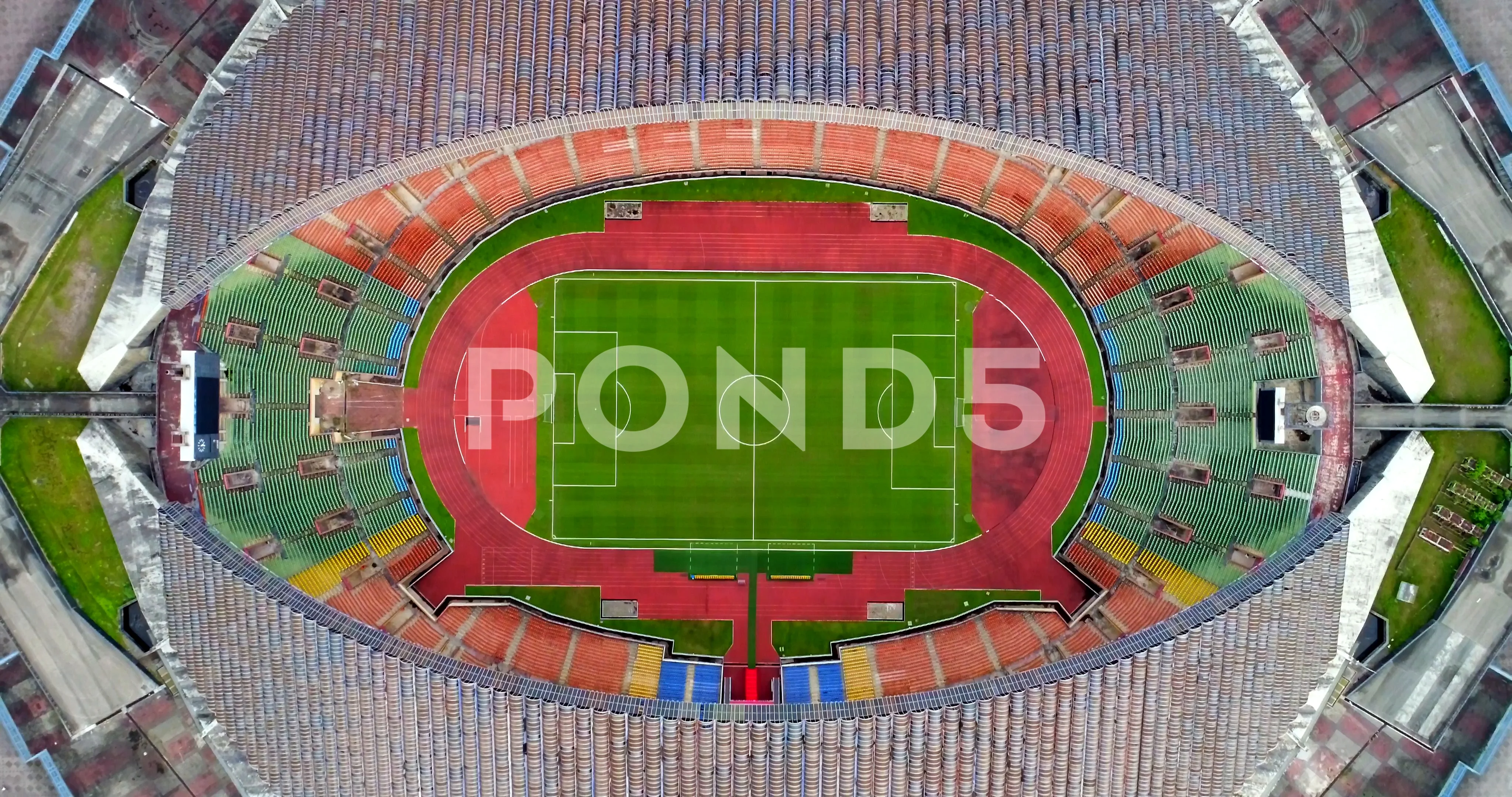 Aerial Top Down View Of Shah Alam Stadiu Stock Video Pond5