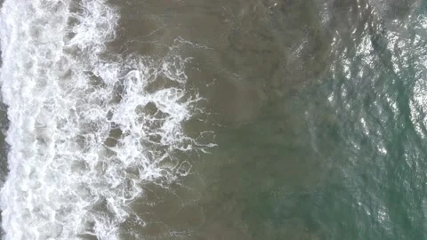Aerial top down view of shimmering waves Stock Footage 146755852